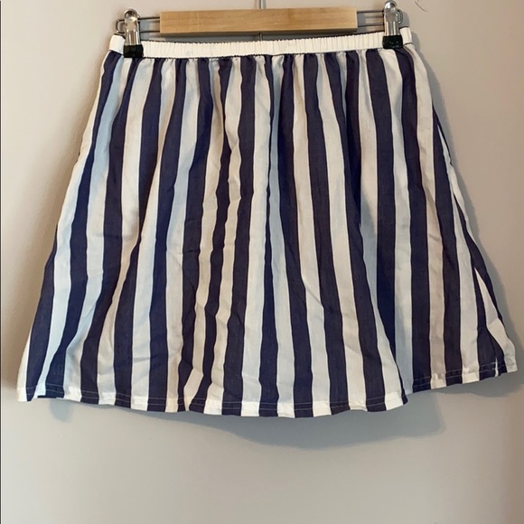 Lauren Conrad Blue and White Striped Mini Skirt - Picture 2 of 3